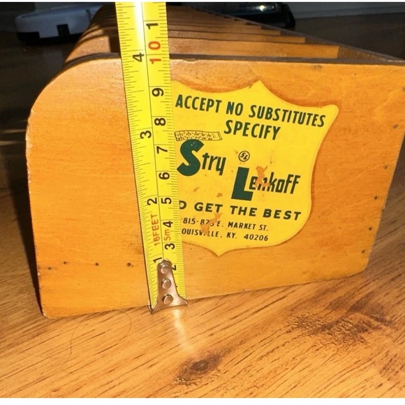 Stry‎ Lenkoff VTG Wooden Receipt Organizer Sorter Laundry Tag File Cabinet Wood - Picture 11 of 11